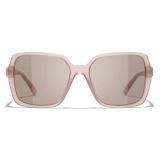 Chanel - Occhiali da Sole Quadrati - Rosa Chiaro Viola - Chanel Eyewear