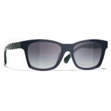 Chanel - Square Sunglasses - Blue Green Gray Gradient - Chanel Eyewear