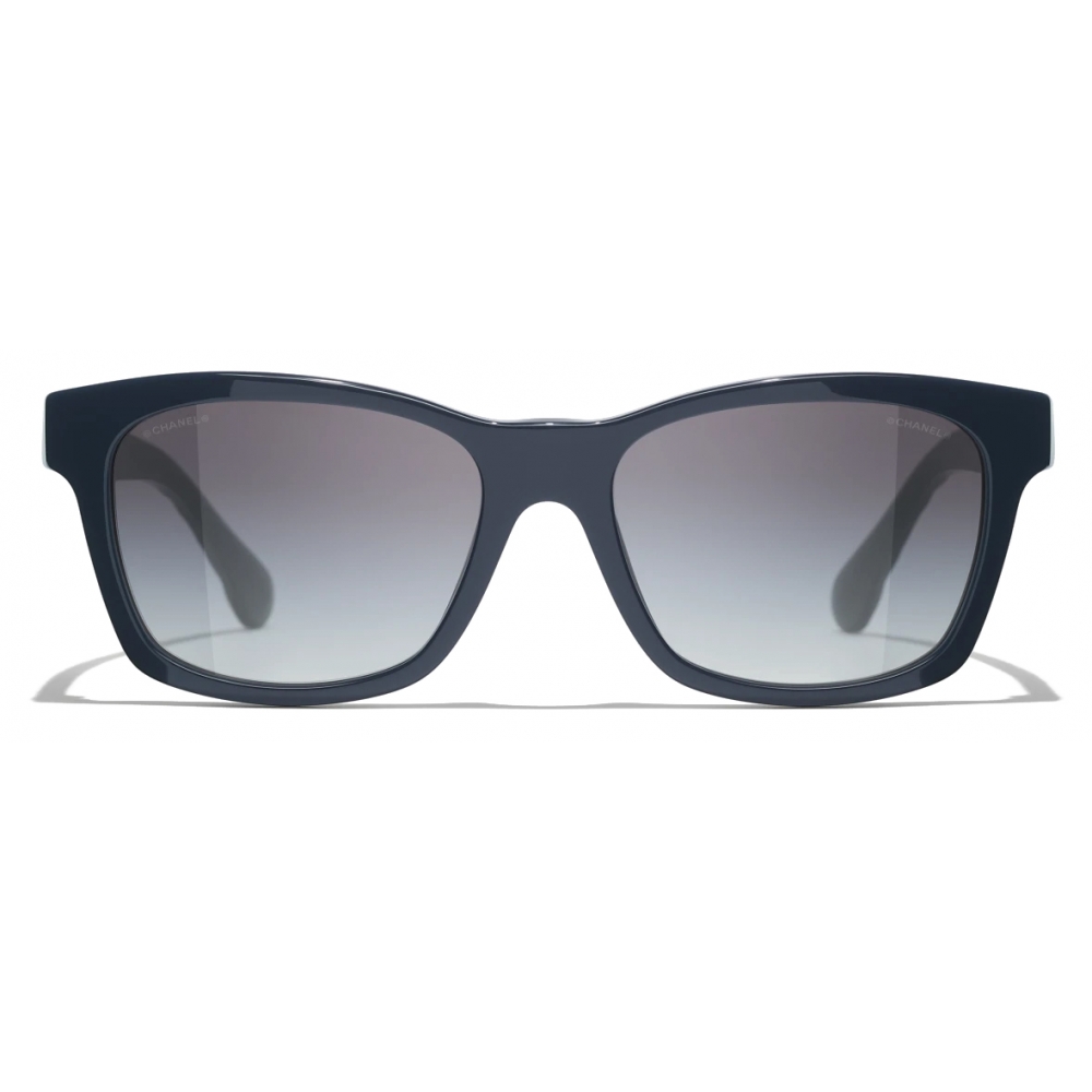 Chanel - Square Sunglasses - Blue Green Gray Gradient - Chanel Eyewear -  Avvenice