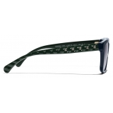 Chanel - Occhiali da Sole Quadrati - Blu Verde Grigio Sfumate - Chanel Eyewear