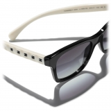 Chanel - Occhiali da Sole Quadrati - Bianco Nero Grigio Sfumate - Chanel Eyewear