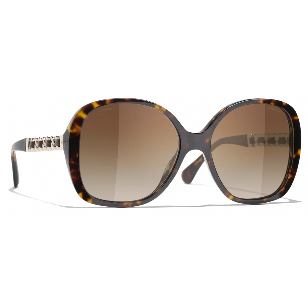 Chanel - Square Sunglasses - Dark Tortoise Brown Gradient - Chanel