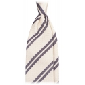 Viola Milano - Fina Stripe 3-Fold Grenadine Tie - Pale Lemon Mix - Handmade in Italy - Luxury Exclusive Collection