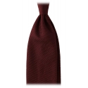 Viola Milano - Grenadine Garza Fina Unlined Tie - Burgundy - Handmade in Italy - Luxury Exclusive Collection