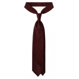 Viola Milano - Grenadine Garza Fina Unlined Tie - Burgundy - Handmade in Italy - Luxury Exclusive Collection