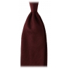 Viola Milano - Grenadine Garza Fina Cravatta 7 Pieghe Sfoderata - Bordeaux - Handmade in Italy - Luxury Exclusive Collection