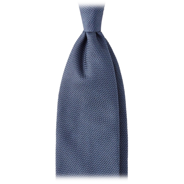 Viola Milano - Grenadine Garza Fina 7-Fold Unlined Tie - Sea - Handmade in Italy - Luxury Exclusive Collection