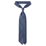 Viola Milano - Grenadine Garza Fina 7-Fold Unlined Tie - Sea - Handmade in Italy - Luxury Exclusive Collection