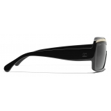 Chanel - Shield Sunglasses - Black Gray - Chanel Eyewear