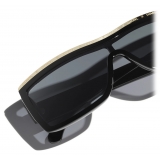 Chanel - Occhiali da Sole a Maschera - Nero Grigio - Chanel Eyewear