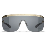 Chanel - Shield Sunglasses - Gold Gray - Chanel Eyewear