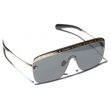 Chanel - Shield Sunglasses - Gold Gray - Chanel Eyewear