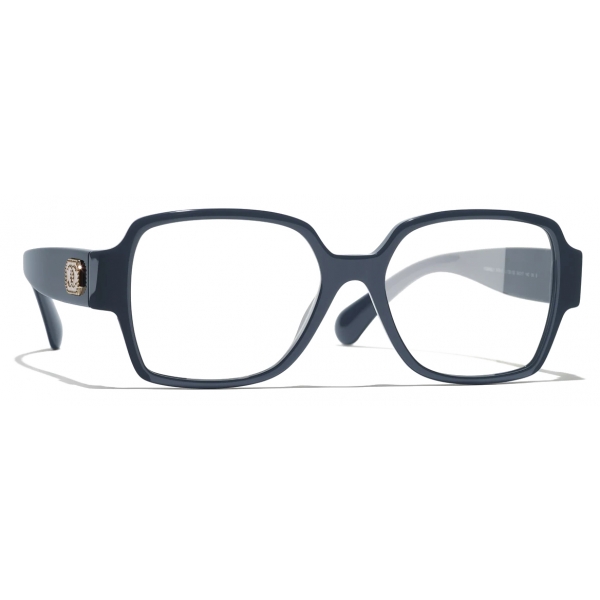 Chanel - Occhiali da Vista Quadrata - Blu Scuro - Chanel Eyewear