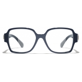 Chanel - Occhiali da Vista Quadrata - Blu Scuro - Chanel Eyewear