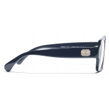 Chanel - Occhiali da Vista Quadrata - Blu Scuro - Chanel Eyewear