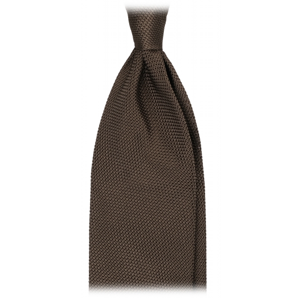 Viola Milano - Grenadine Garza Fina Unlined Tie - Army Green - Handmade in Italy - Luxury Exclusive Collection