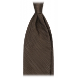 Viola Milano - Grenadine Garza Fina Unlined Tie - Army Green - Handmade in Italy - Luxury Exclusive Collection