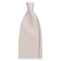 Viola Milano - Grenadine Garza Fina Unlined Tie - Light Ivory - Handmade in Italy - Luxury Exclusive Collection