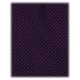 Viola Milano - Grenadine Garza Fina Unlined Tie - Purple - Handmade in Italy - Luxury Exclusive Collection