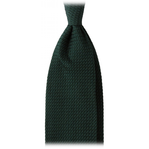 Viola Milano - Grenadine Garza Grossa Unlined Tie - Forest - Handmade in Italy - Luxury Exclusive Collection