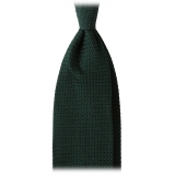 Viola Milano - Grenadine Garza Grossa Unlined Tie - Forest - Handmade in Italy - Luxury Exclusive Collection