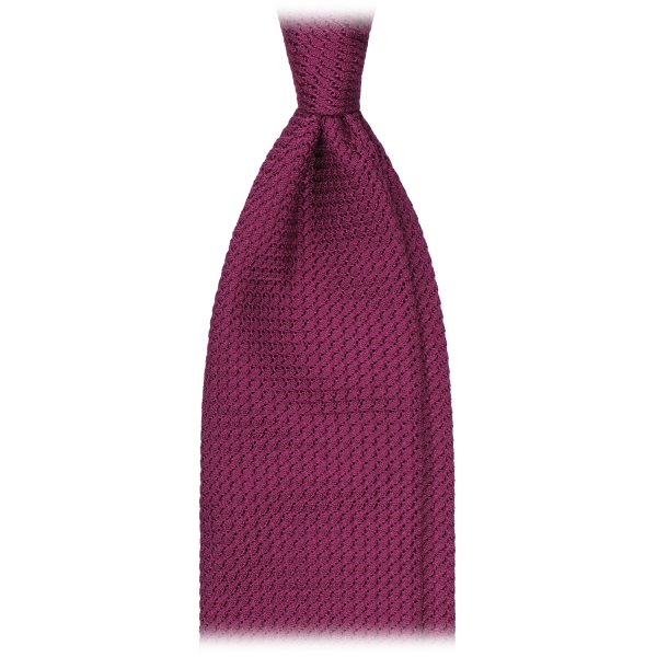 Viola Milano - Cravatta Sfoderata Grenadine Garza Grossa - Fucsia - Handmade in Italy - Luxury Exclusive Collection