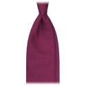 Viola Milano - Grenadine Garza Grossa Unlined Tie - Fuschia - Handmade in Italy - Luxury Exclusive Collection