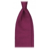 Viola Milano - Grenadine Garza Grossa Unlined Tie - Fuschia - Handmade in Italy - Luxury Exclusive Collection