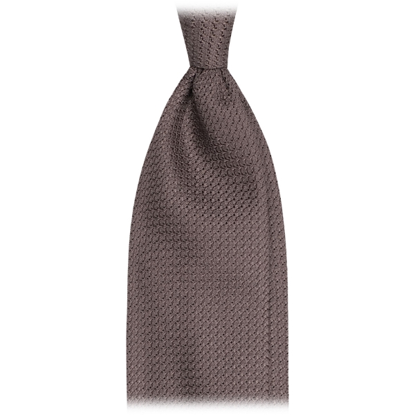 Viola Milano - Grenadine Garza Grossa Unlined Tie - Graphite - Handmade in Italy - Luxury Exclusive Collection