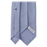 Viola Milano - Grenadine Garza Grossa Unlined Tie - Light Blue - Handmade in Italy - Luxury Exclusive Collection