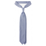 Viola Milano - Grenadine Garza Grossa Unlined Tie - Light Blue - Handmade in Italy - Luxury Exclusive Collection