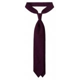 Viola Milano - Grenadine Garza Grossa Unlined Tie - Purple Mix - Handmade in Italy - Luxury Exclusive Collection