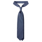 Viola Milano - Grenadine Garza Grossa Unlined Tie - Sea Blue - Handmade in Italy - Luxury Exclusive Collection