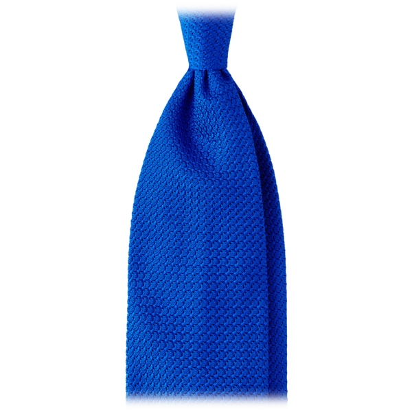 Viola Milano - Grenadine Garza Grossa Unlined Tie - Sky - Handmade in Italy - Luxury Exclusive Collection