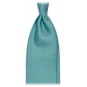 Viola Milano - Infiniti Dot Selftipped Italian Silk Tie - Menthol - Handmade in Italy - Luxury Exclusive Collection