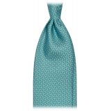 Viola Milano - Infiniti Dot Selftipped Italian Silk Tie - Menthol - Handmade in Italy - Luxury Exclusive Collection