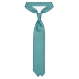 Viola Milano - Infiniti Dot Selftipped Italian Silk Tie - Menthol - Handmade in Italy - Luxury Exclusive Collection