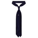 Viola Milano - Italian Flag Handrolled Cashmere Tie - Navy - Handmade in Italy - Luxury Exclusive Collection