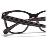 Chanel - Occhiali da Vista Quadrata - Borgogna Argento Scuro - Chanel Eyewear