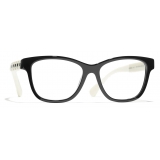 Chanel - Square Eyeglasses - Black White - Chanel Eyewear