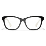 Chanel - Square Eyeglasses - Black White - Chanel Eyewear