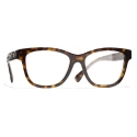 Chanel - Occhiali da Vista Quadrata - Tartaruga Scuro Oro - Chanel Eyewear