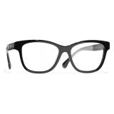 Chanel - Square Eyeglasses - Black White - Chanel Eyewear