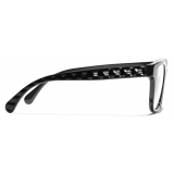 Chanel - Occhiali da Vista Quadrata - Nero Bianco - Chanel Eyewear