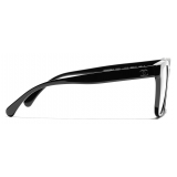 Chanel - Occhiali da Vista Quadrata - Nero Verde - Chanel Eyewear