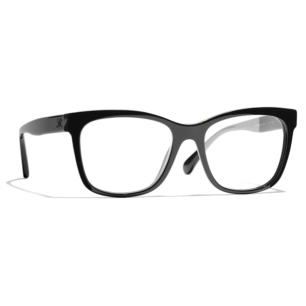 Chanel - Occhiali da Vista Quadrata - Nero Giallo - Chanel Eyewear