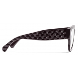 Chanel - Square Eyeglasses - Burgundy Dark Silver - Chanel Eyewear