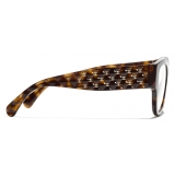 Chanel - Occhiali da Vista Quadrata - Tartaruga Scuro Oro - Chanel Eyewear