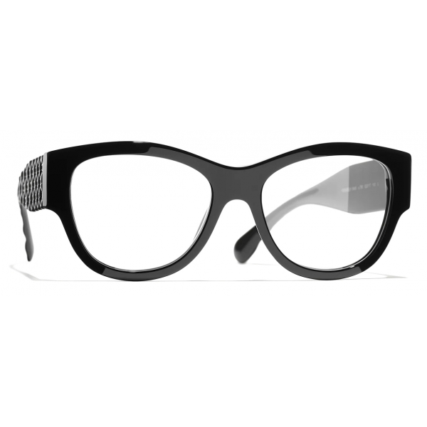 Chanel - Occhiali da Vista Quadrata - Bianco Nero - Chanel Eyewear