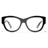 Chanel - Square Eyeglasses - Black White - Chanel Eyewear